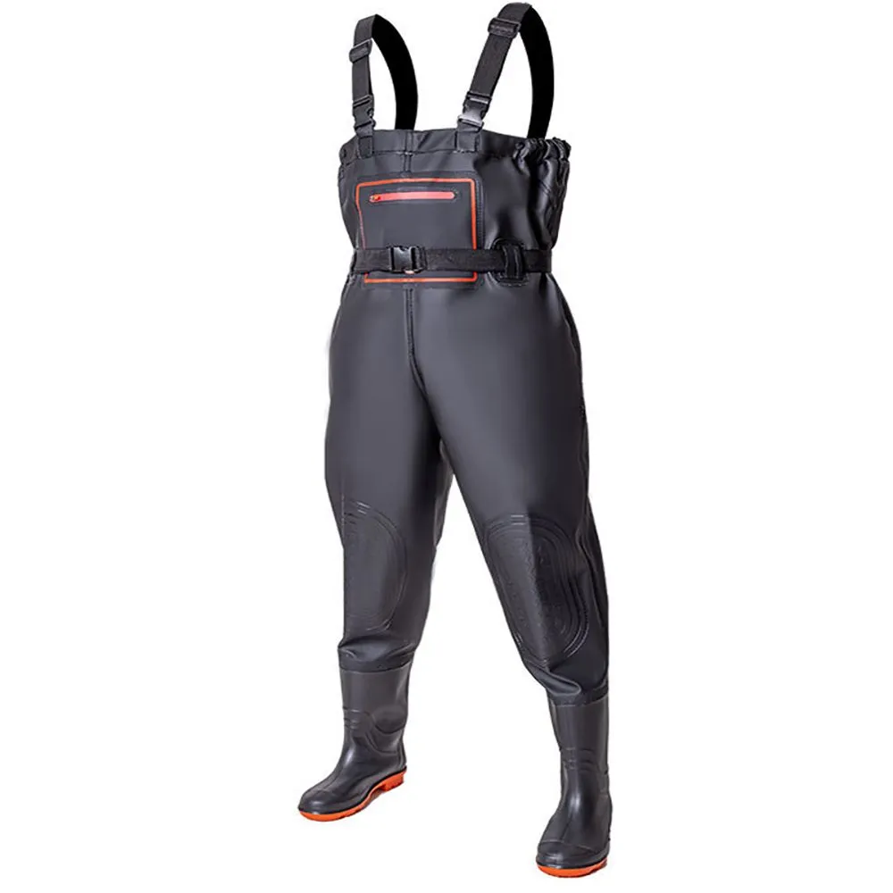 Hunting Outdoor Half-Body Fishing Wader PVC-Wading Shoes-Black41/42/43/44
