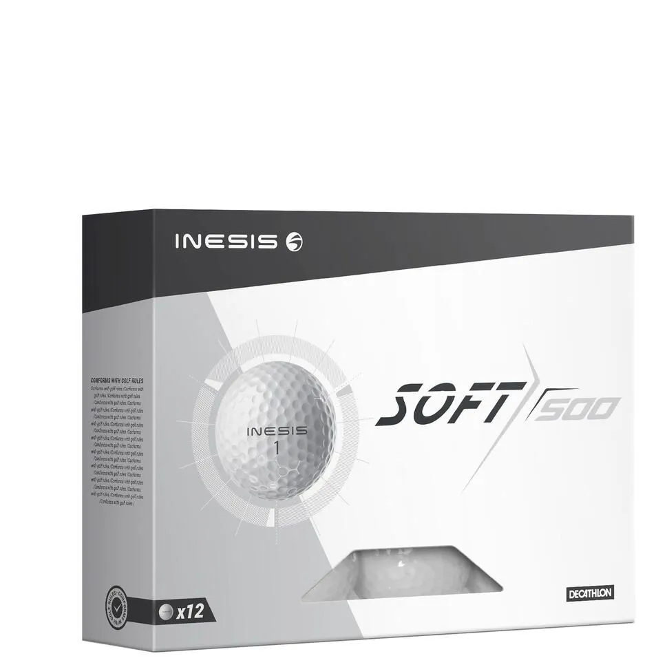 Inesis Golf Balls x12 - Inesis Soft 500 - White