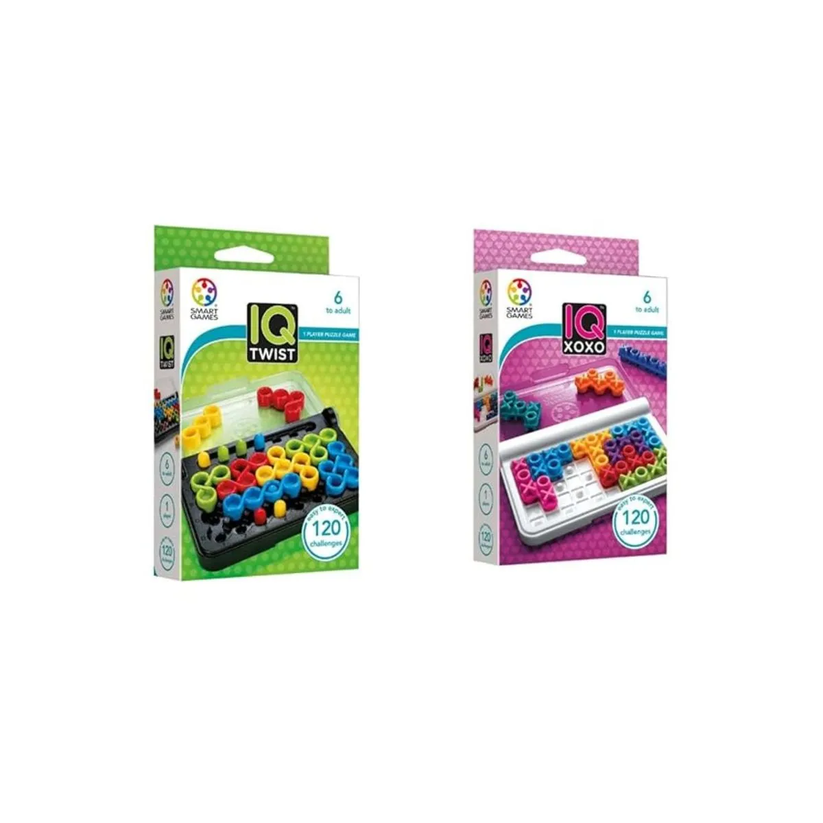 SmartGames IQ Logic Bundle: IQ XOXO & IQ Twist (2-Pack)