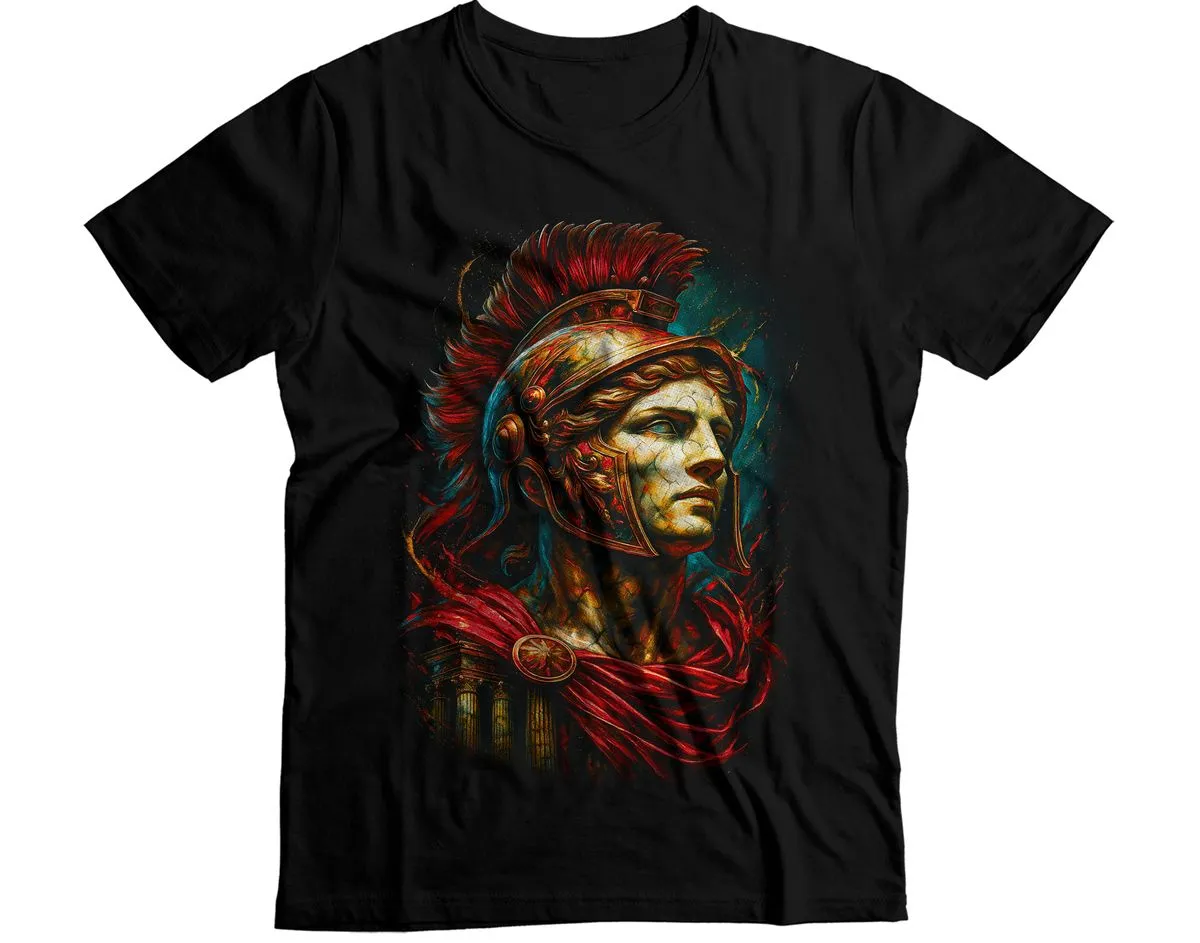 Roman Centurion Soldier Helmet Graphic T-Shirt