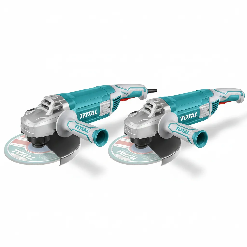 Total 2400W Angle Grinder 230mm for Metalworking and Masonry - 2 Pack