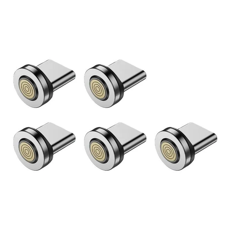 5 Pcs Magnetic Charging Cable Adapter Plug Compatible with Mobile Phones