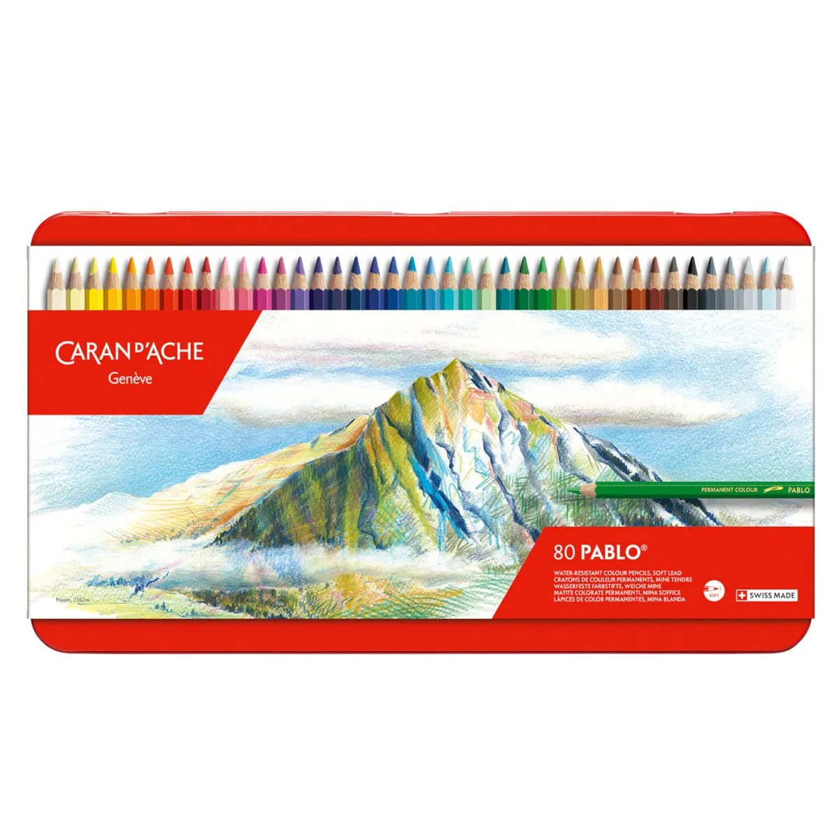 Caran D'Ache Pablo coloured pencils, 80 pencil set