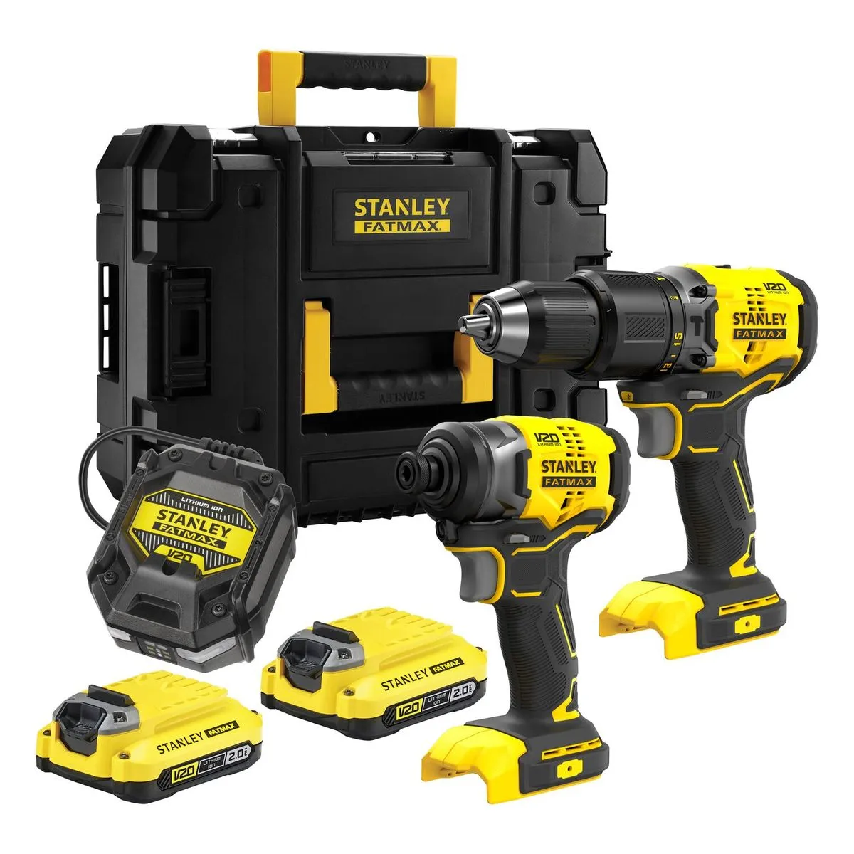 STANLEY FATMAX 18V Brushless Combo Hammer + Impact Drill +Batteries+BOX