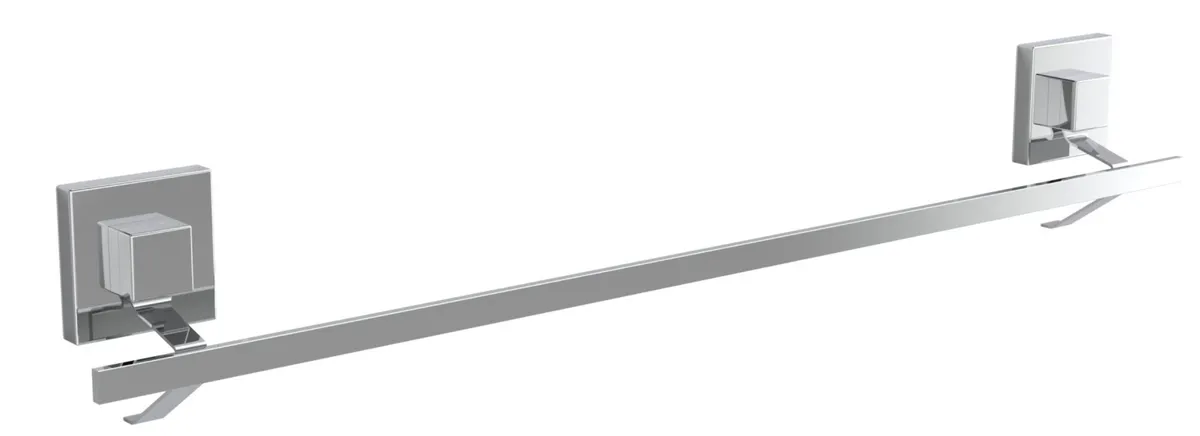 Fusion-Loc Square Suction - Single Towel Rail 60cm - Silver