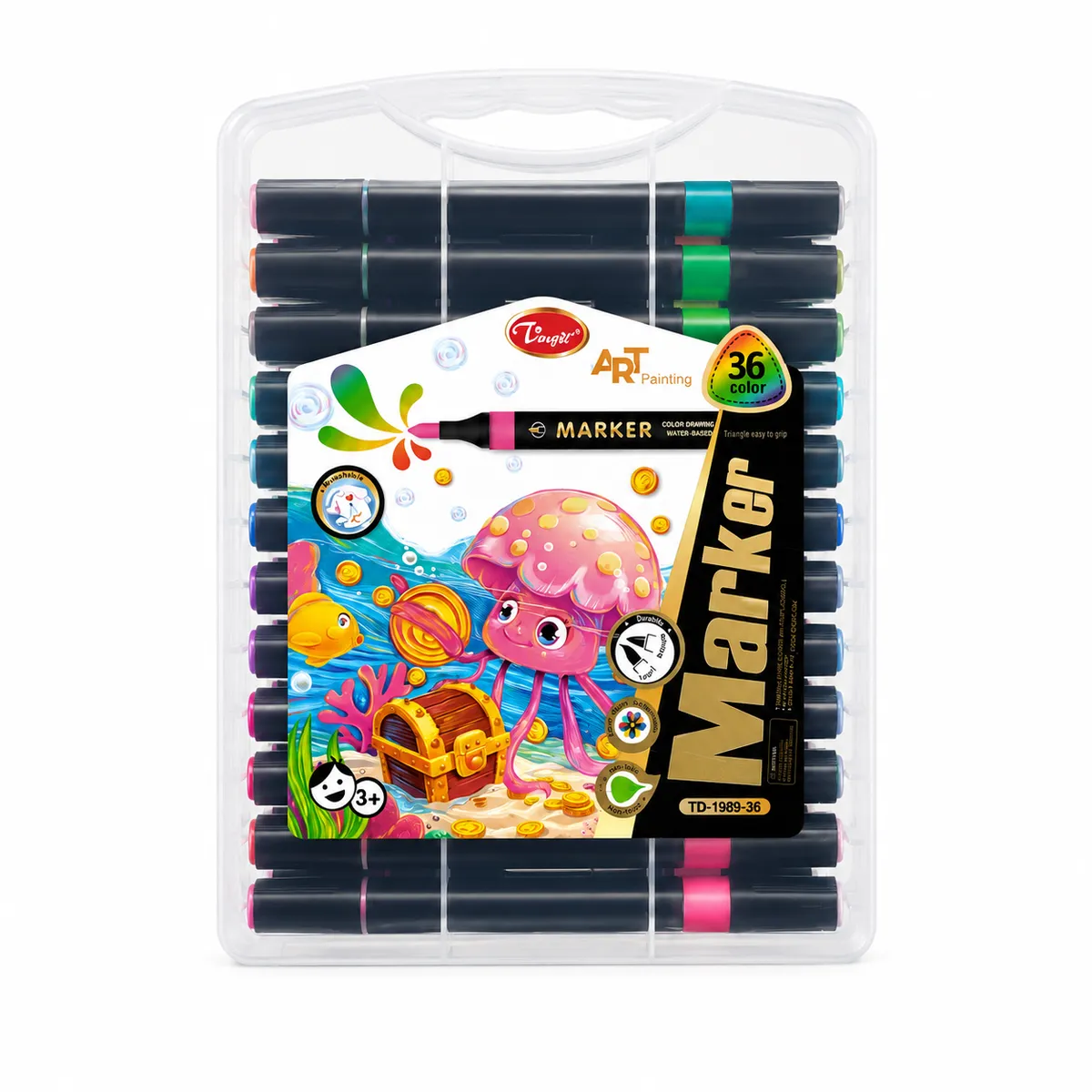 36 Colour Washable Marker Set in Portable Carry Case