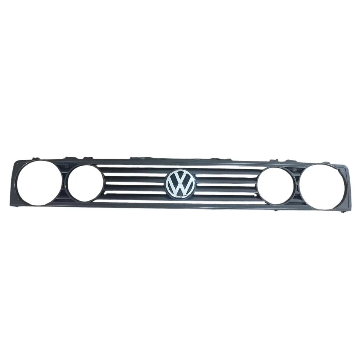 Front Grille Double Light With Badge Compatible with Golf 1 - Black