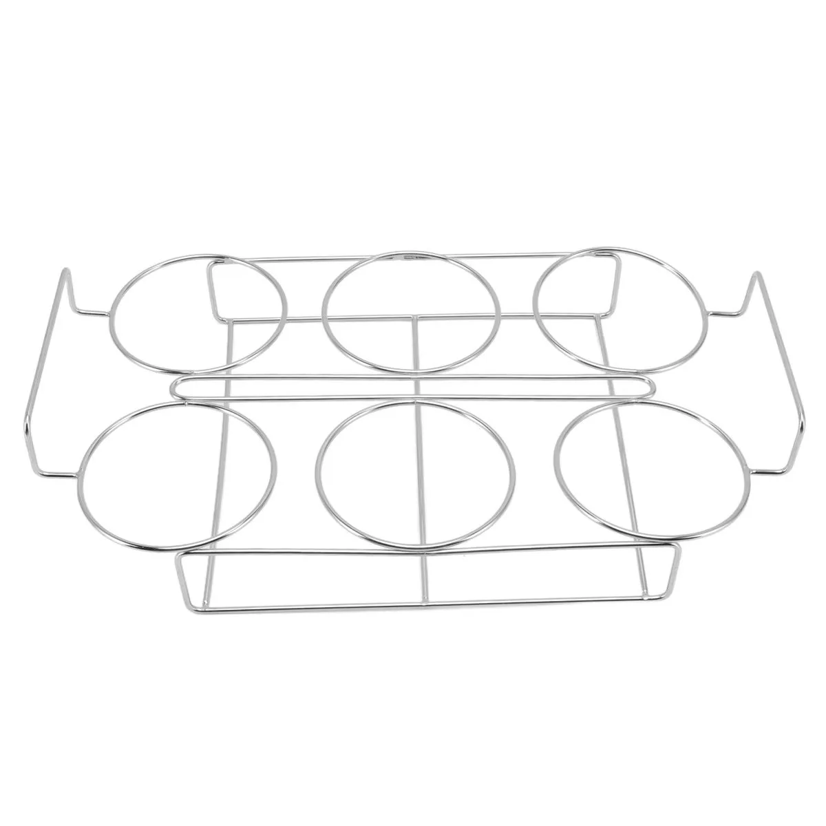 Stainless Steel Cup Holder 6 Holes Glass Rack