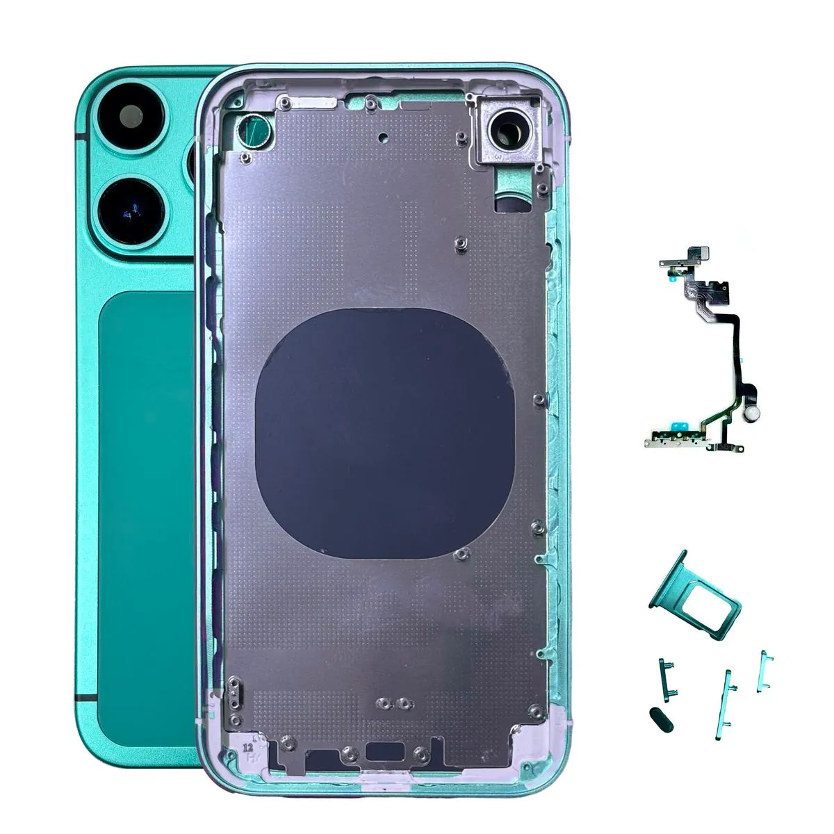 Back Cover DIY Kit Compatible with iPhone XR to 17 Pro Conversion with Tool - Green