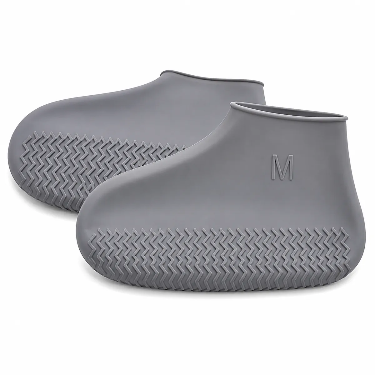 Reusable Silicone Waterproof Shoe Covers - Medium - Grey