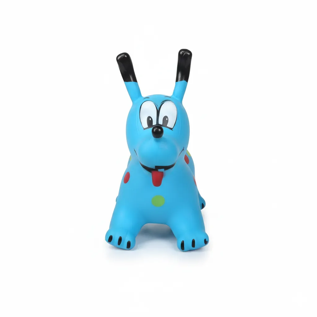 1Pack Inflatable Sausage Dog Bouncy Hopper for Toddlers Ride on Hopping Toy - Blue