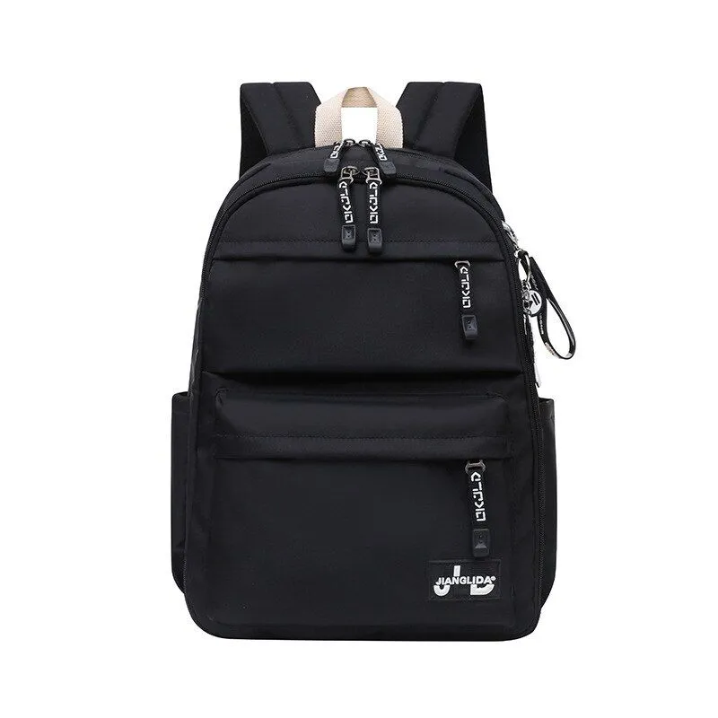 The Clip - Fashion Backpack High Quality Waterproof High School Bags Travel - Black