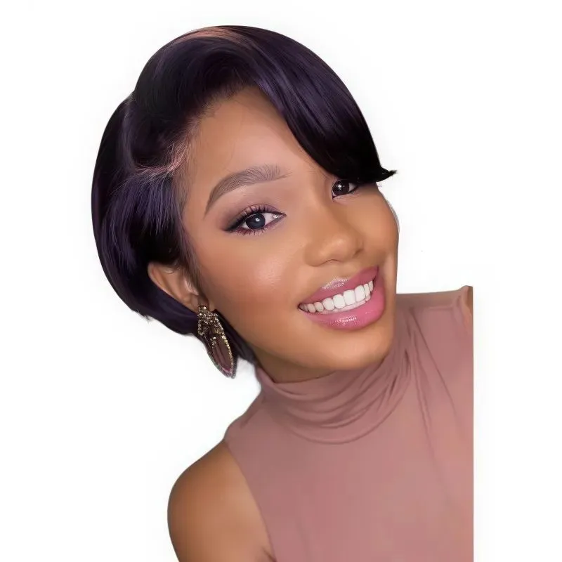 Pixie Cut Straight Wigs 13x4 Human Hair Glueless Short Wigs Golden Perfect