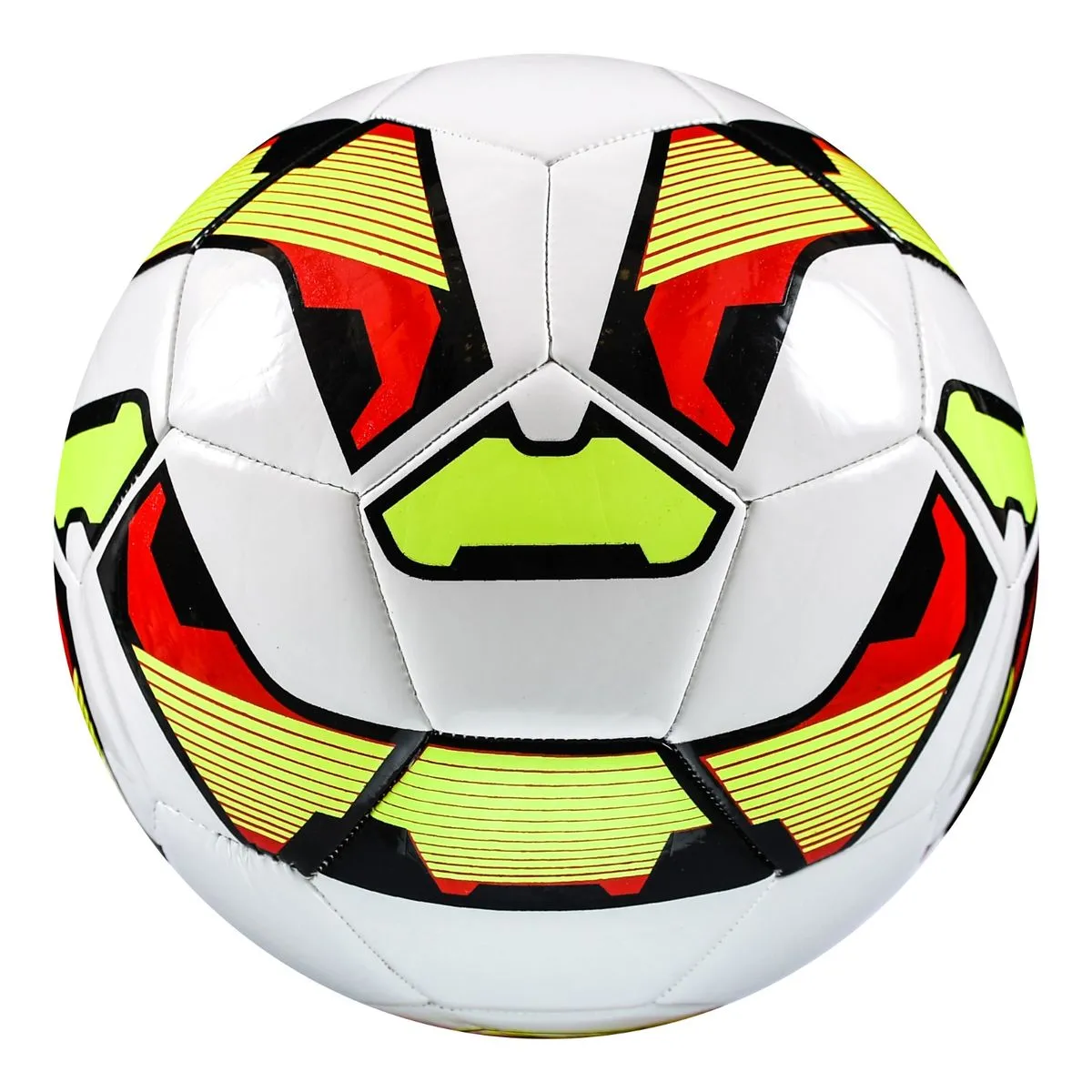 Ronex Soccer Ball Vimini Shine-Machine Stitched Size-5 - White/Lime/Red/Black RC-SB105