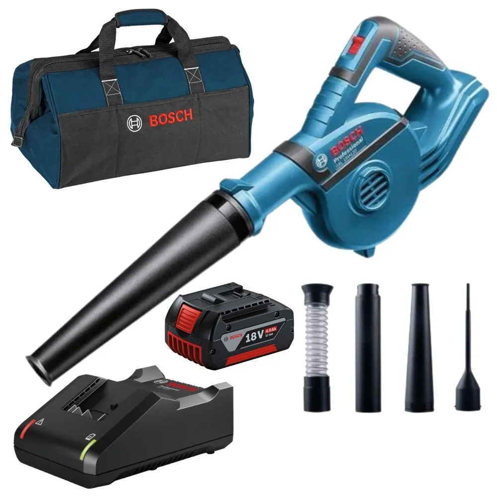 Bosch - Cordless Blower (GBL 18V-120) with 4.0h Battery, Charger & Tool Bag