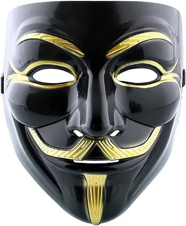 Vendetta Inspired Dress Up Mask - Black