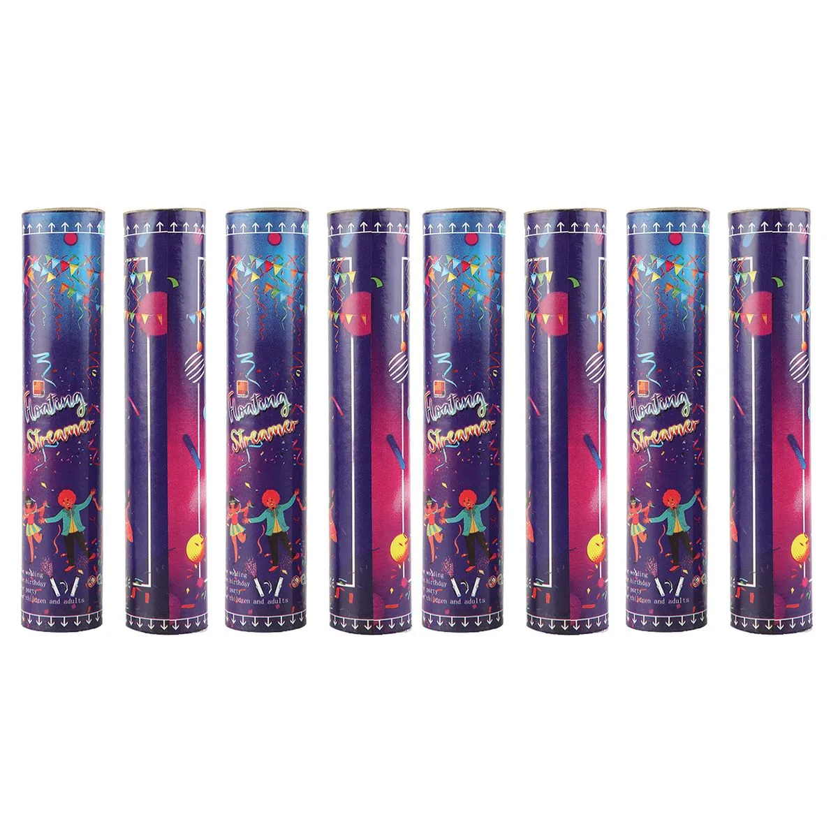 Hand Throwing Streamers And Confetti Ribbons Launcher Wand - 8 Pack