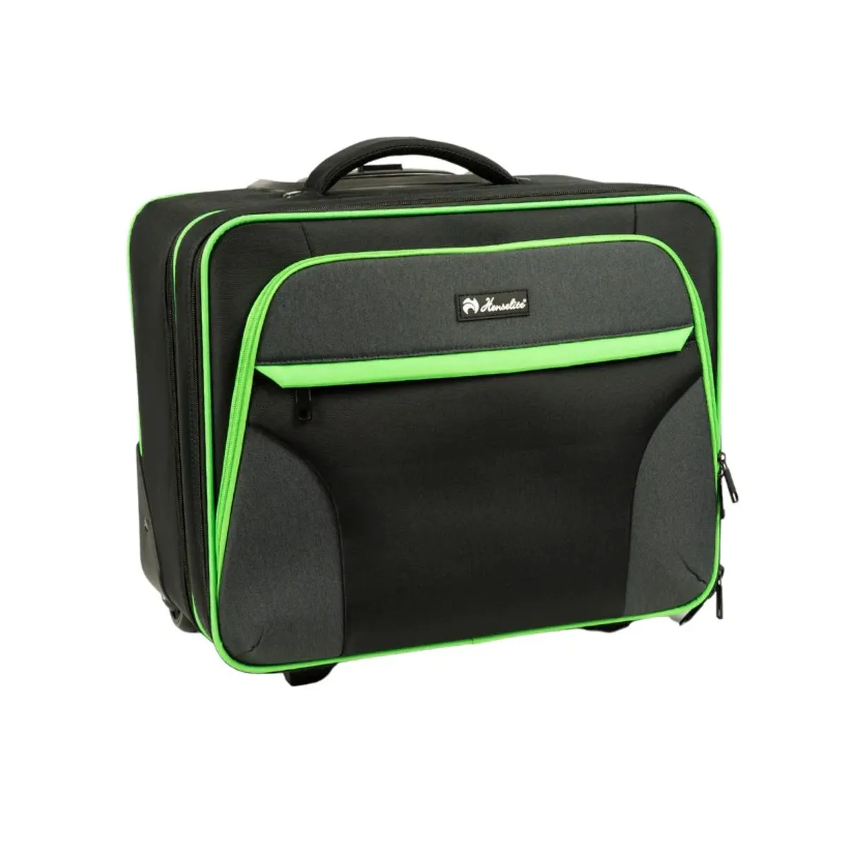 Henselite H805 Deluxe Lawn Bowls Trolley Bag - Black - Lime