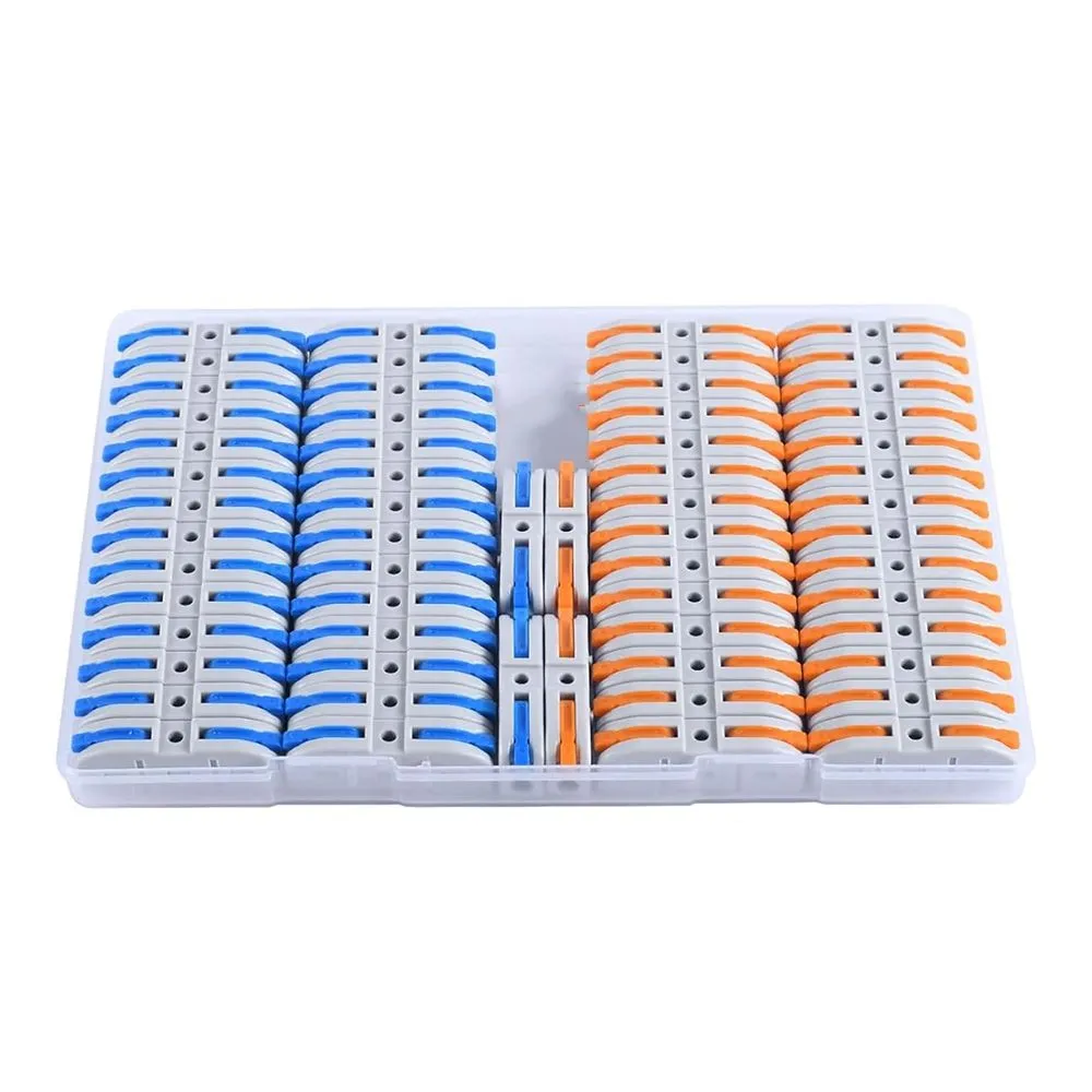 60-Piece Lever Wire Connectors with Storage Box, Electrical Splicing Kit