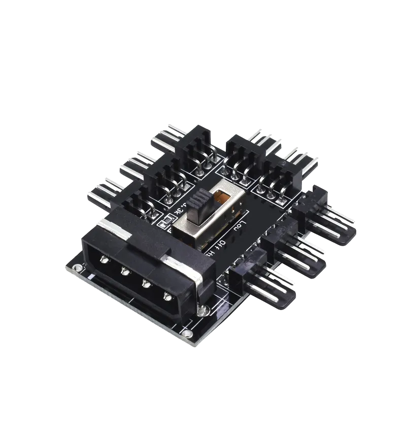 Molex to 8 X Fan + Speed Selector