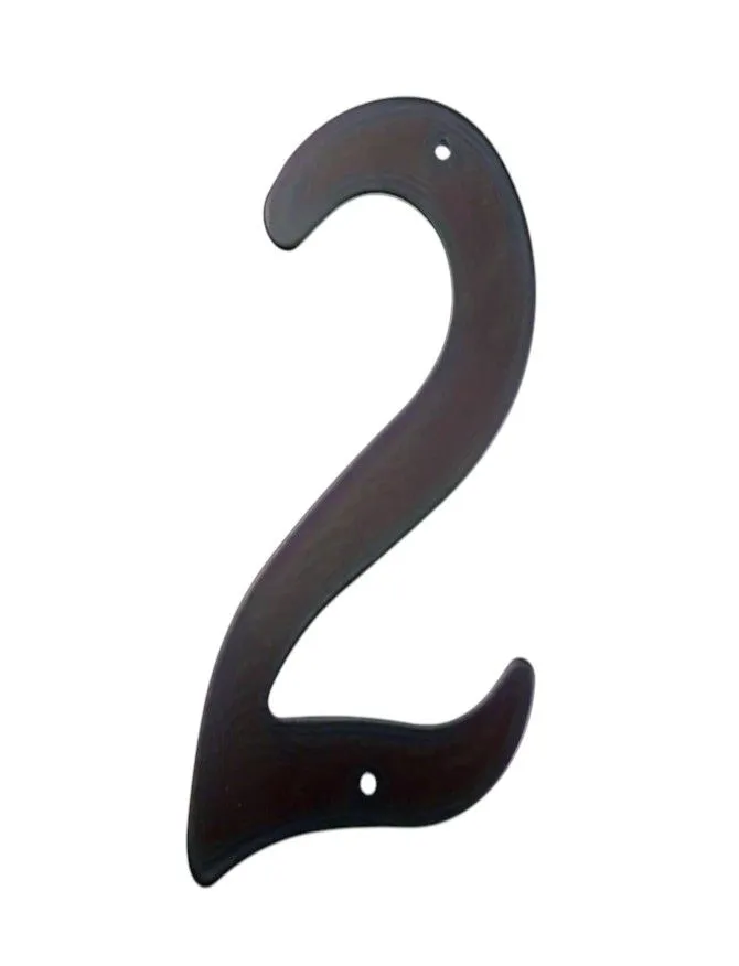 Durable Weatherproof Outdoor House Numbers - Black - 2