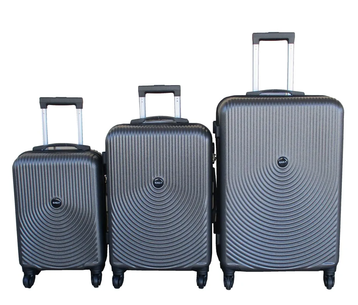 3-Piece Travel 27-Inch Luggage Suitcase Bag Set - Stylish - D-Grey