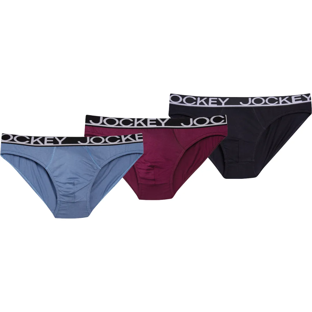 Jockey Men's Underwear, 3 Pack Classic Brief, 100% Cotton, All Day Comfort