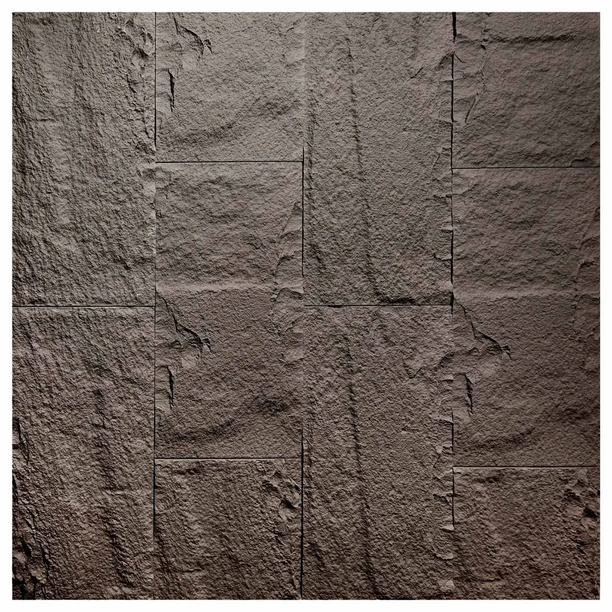 Chenshia 3D Stone-Like Wall Panel Accent Wall Tiles Rock Decor Slate 10Pc - Black