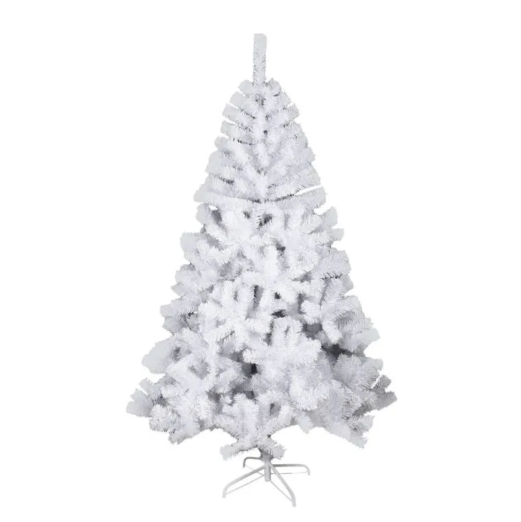 White Artificial PVC Christmas Tree with Stand - Holiday Decor - 210cm
