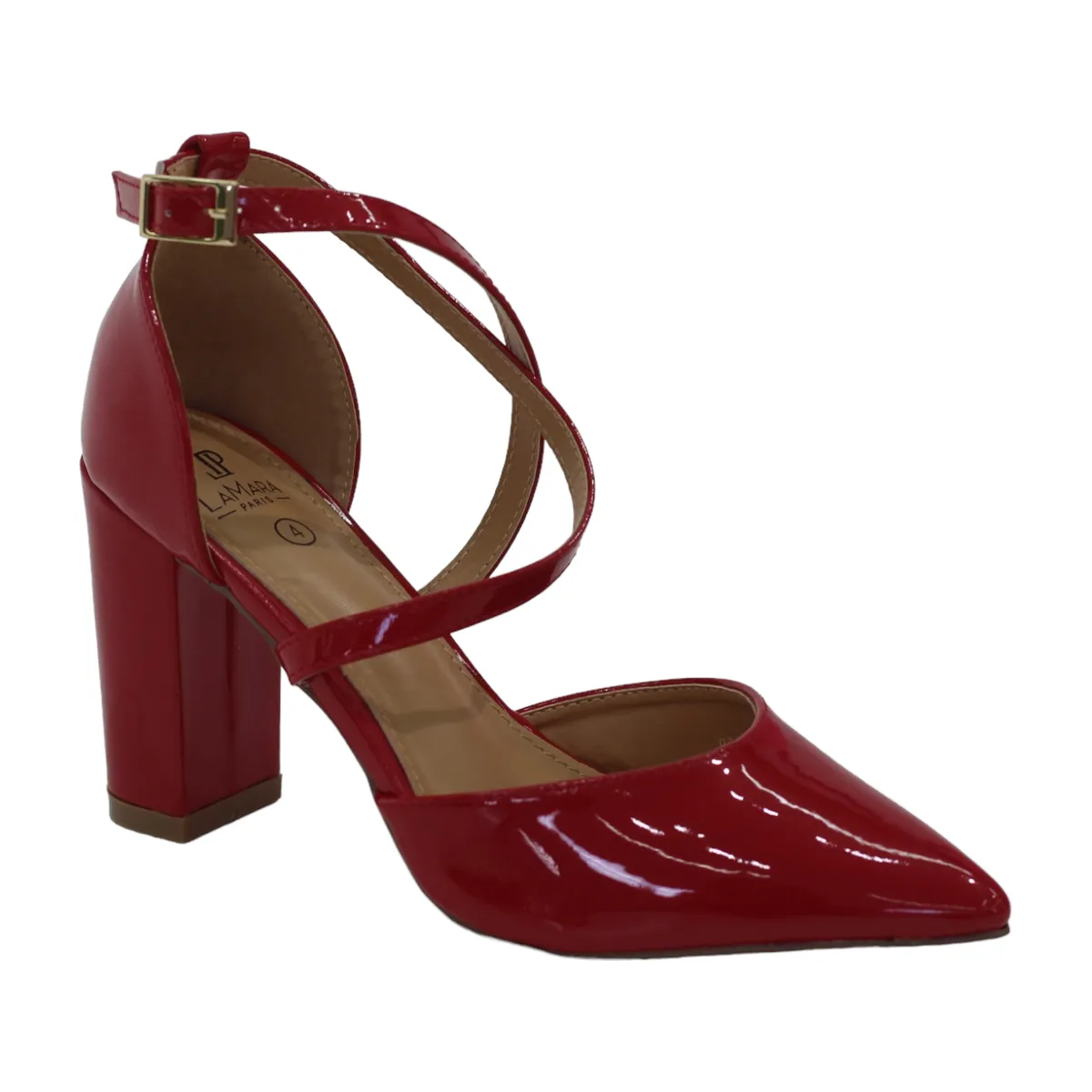 LaMara Paris Women Red Patent PU