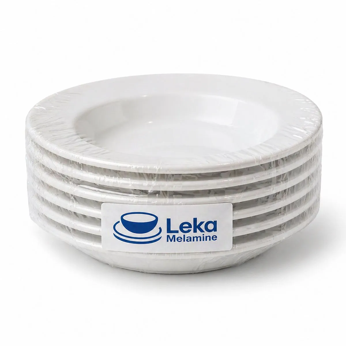 Leka Melamine Soup Plate 25cm (10-inch) 6-Piece Set - White