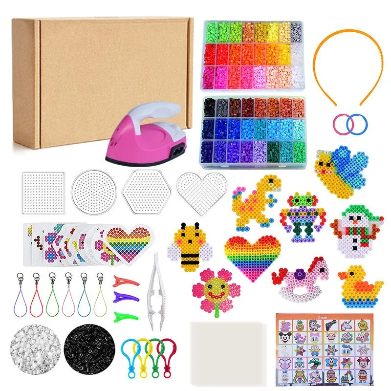 10600 pcs Fuse Beads Kit Beads DIY Set Arts Crafts Decorations Toy for Kids