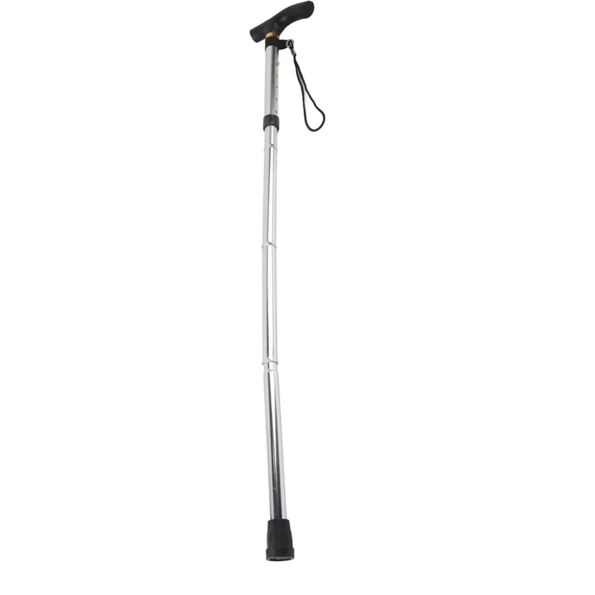 Anti-skid folding cane - silver/white