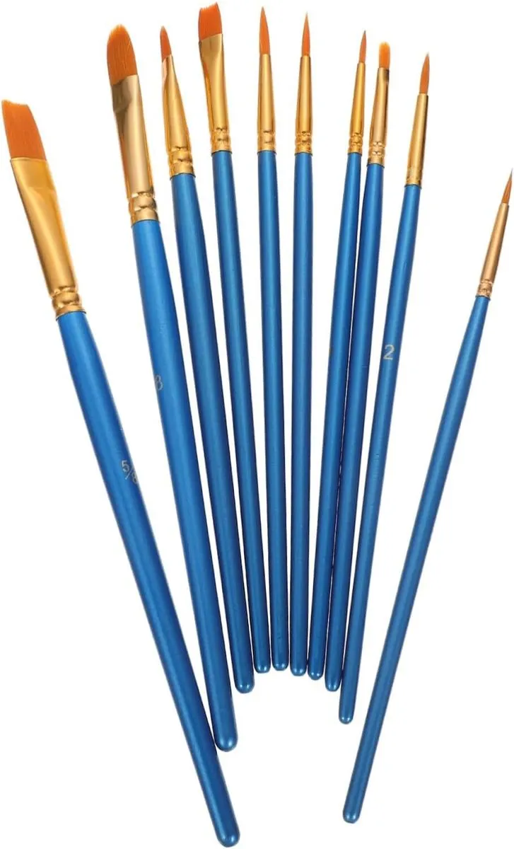 10pcs Watercolor Paintbrush Versatile Art Brushes for Beginners