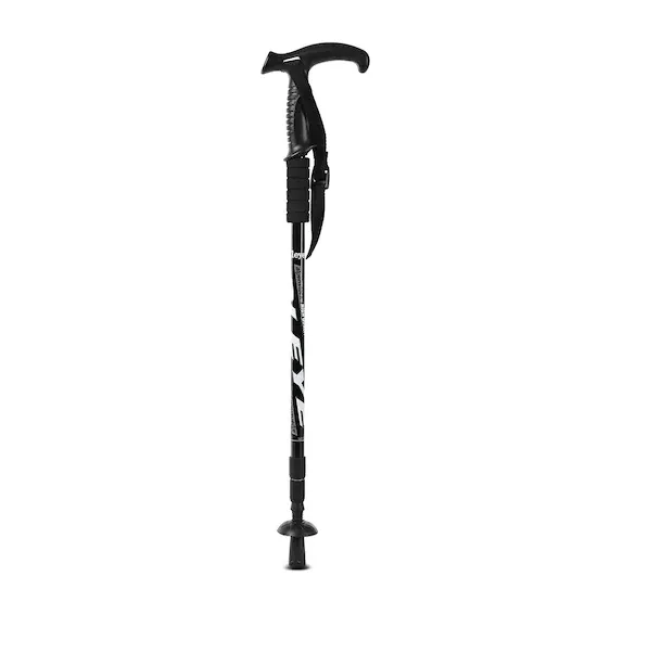 Adjustable EVA Grip Hiking / Trekking Pole / Walking Stick (65m - 135cm) - Black
