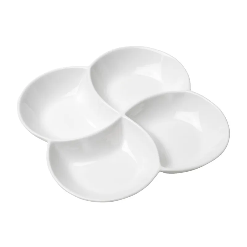 Divided Serving Ceramic Tray Plate - 26 x 3.8cm