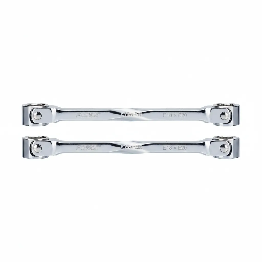 Force Hinged Socket Wrench E18 E20 Star/Torx for Tight Spaces - 2 Pack
