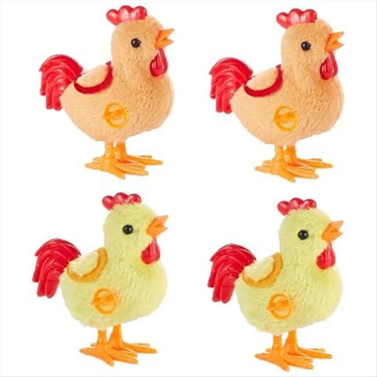 4 Pack Easter Jumping Wind Up Plush Toys for Toddlers Kids Rooster