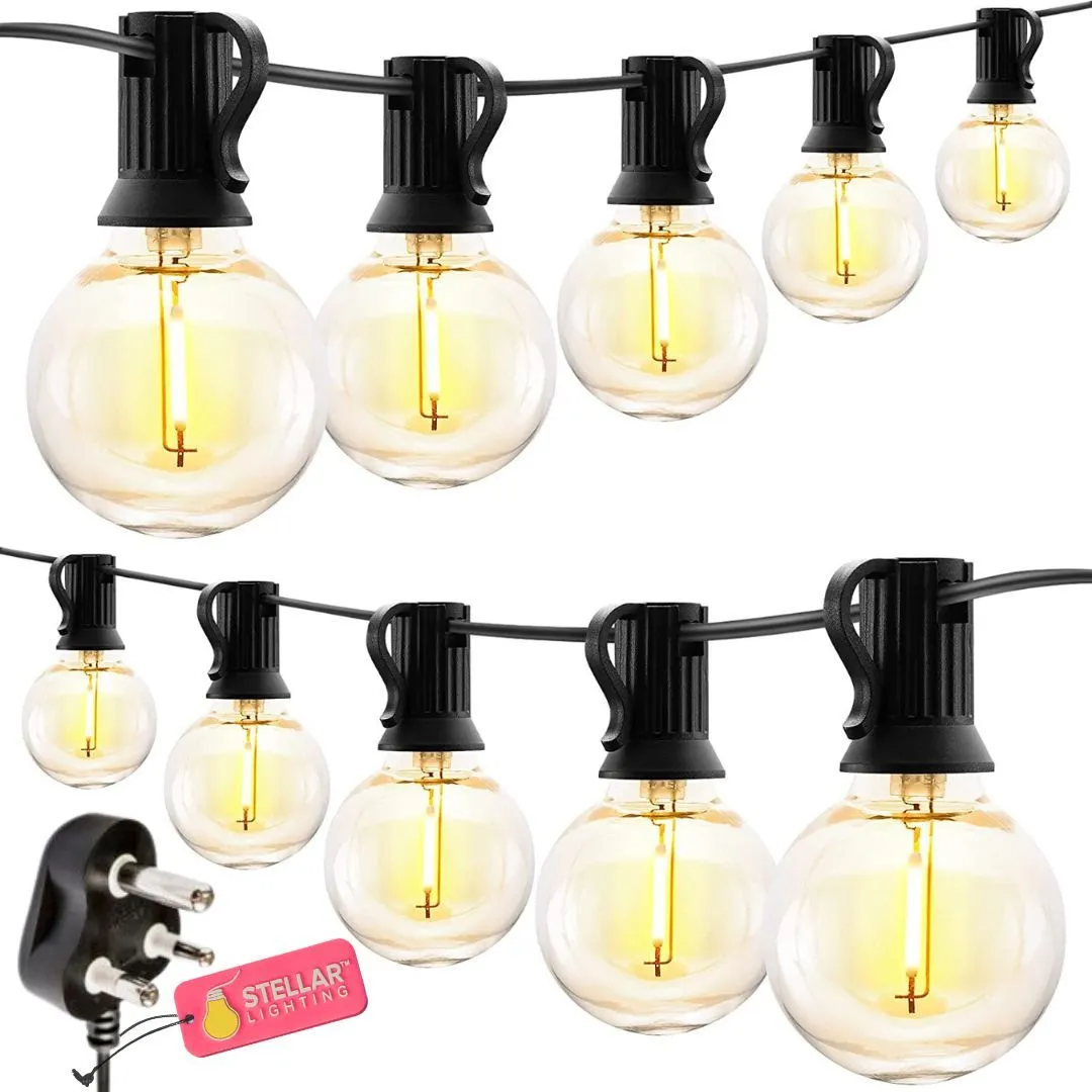 Stellar Lighting Warm White 25 LED Bulbs String Light - 10m Outdoor Garden