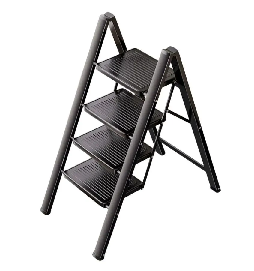 4-Step Foldable Steel Ladder - Durable, Stable and Space-Saving