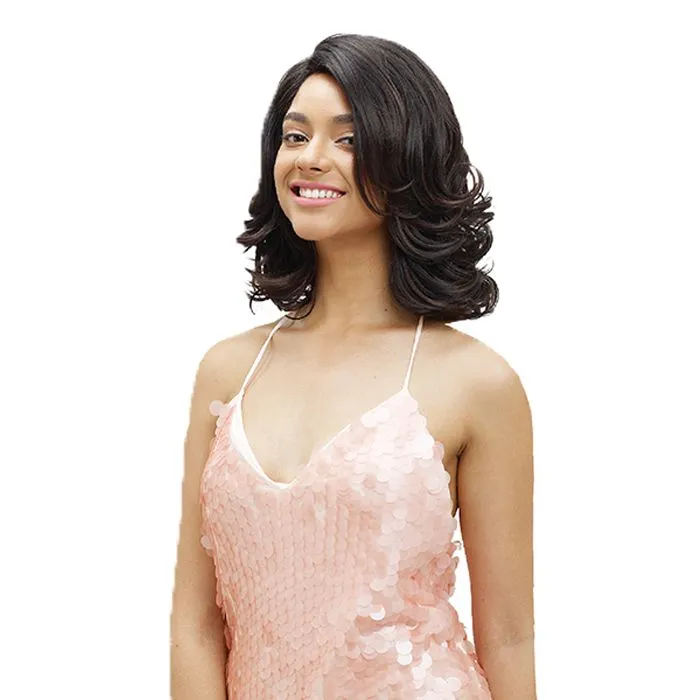 Synthetic Body Wave Weave Lace Front Wigs Hair Janet 1B