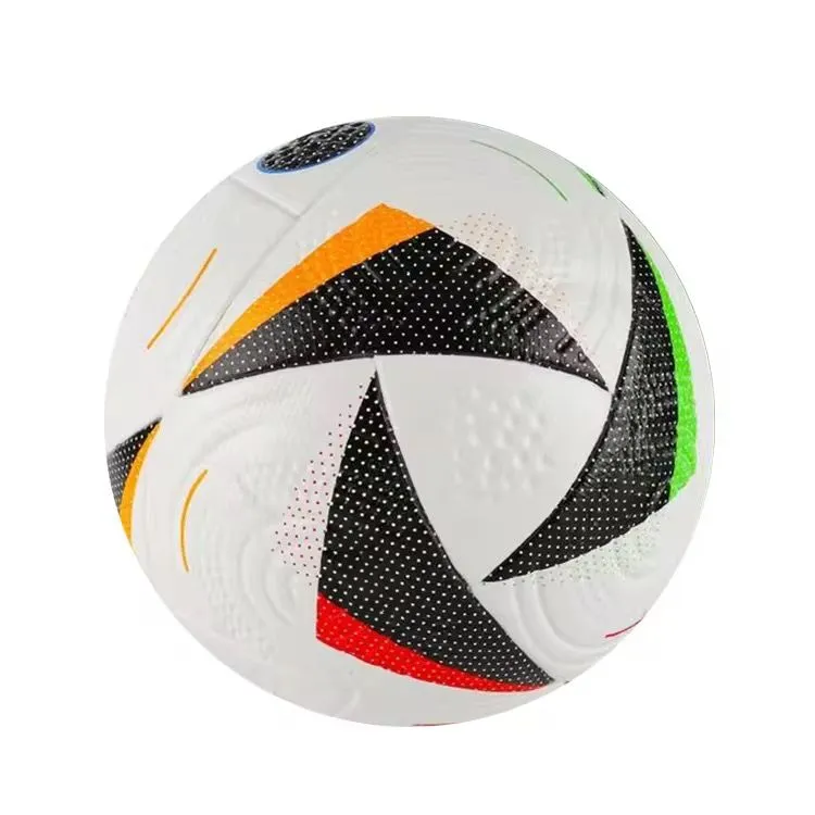 Size 5 Soccer Ball - Textured PU Leather for Multi-Surface Play