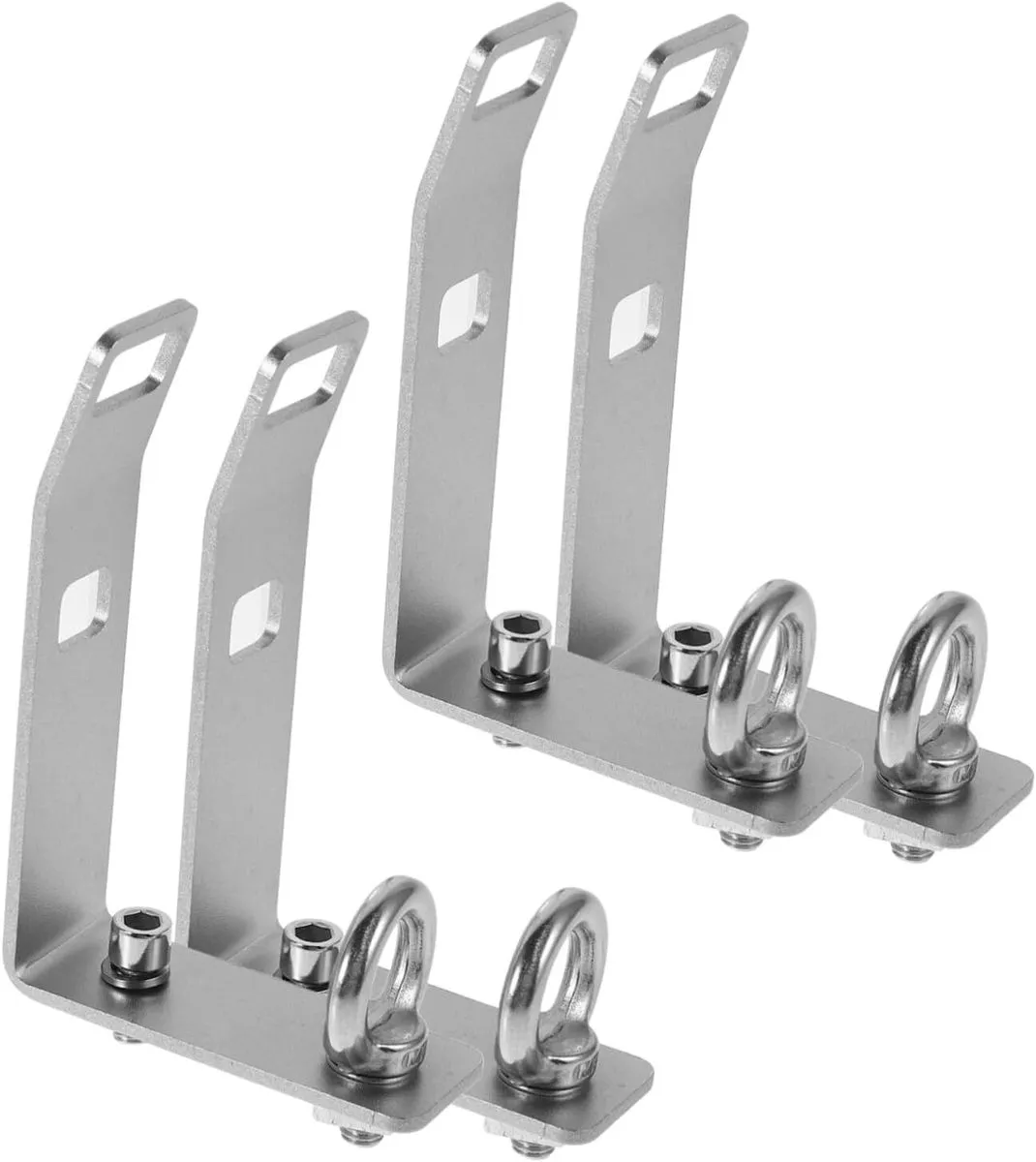 4sets Stainless Steel Truck Rack Clamps Load Stops for Secure Ladders