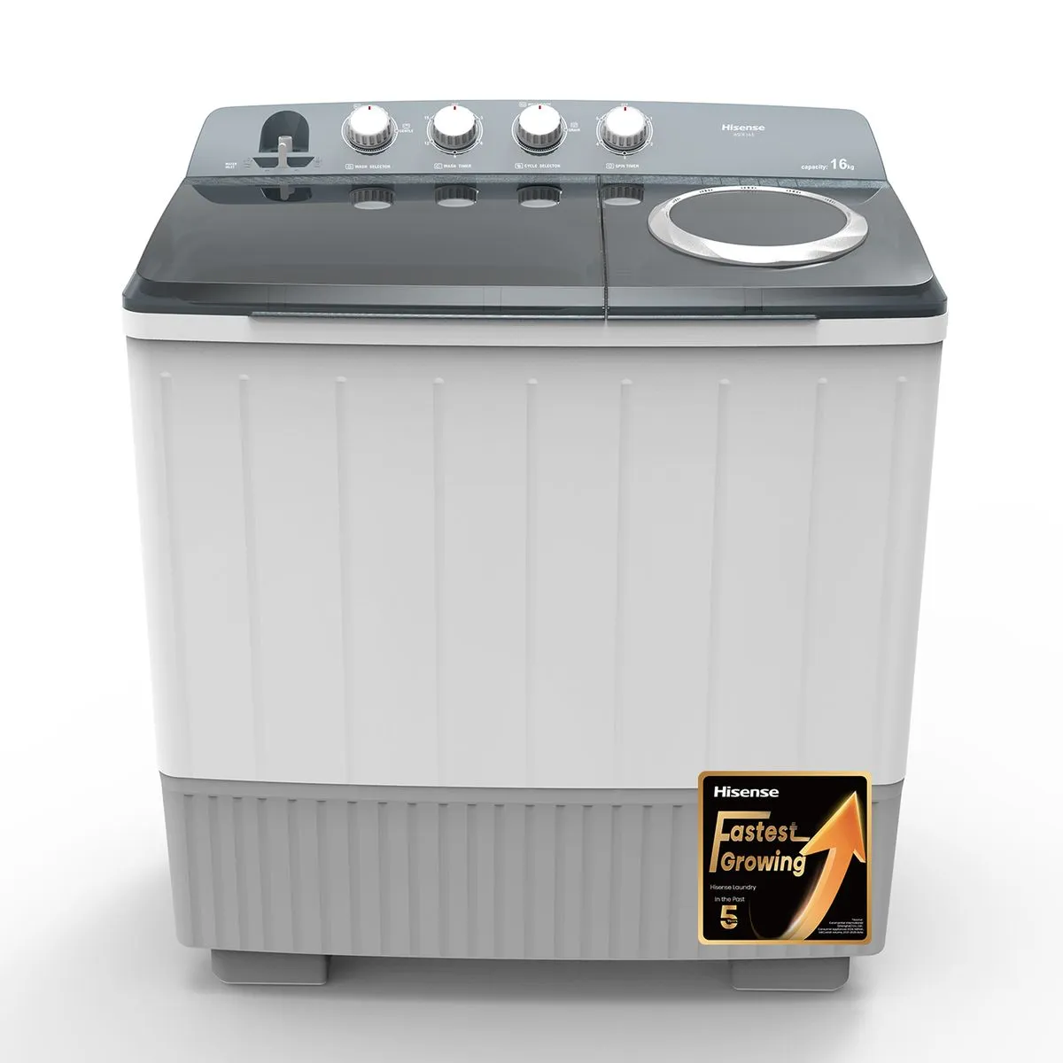 Hisense - Twin Tub Washing Machine 16kg - White