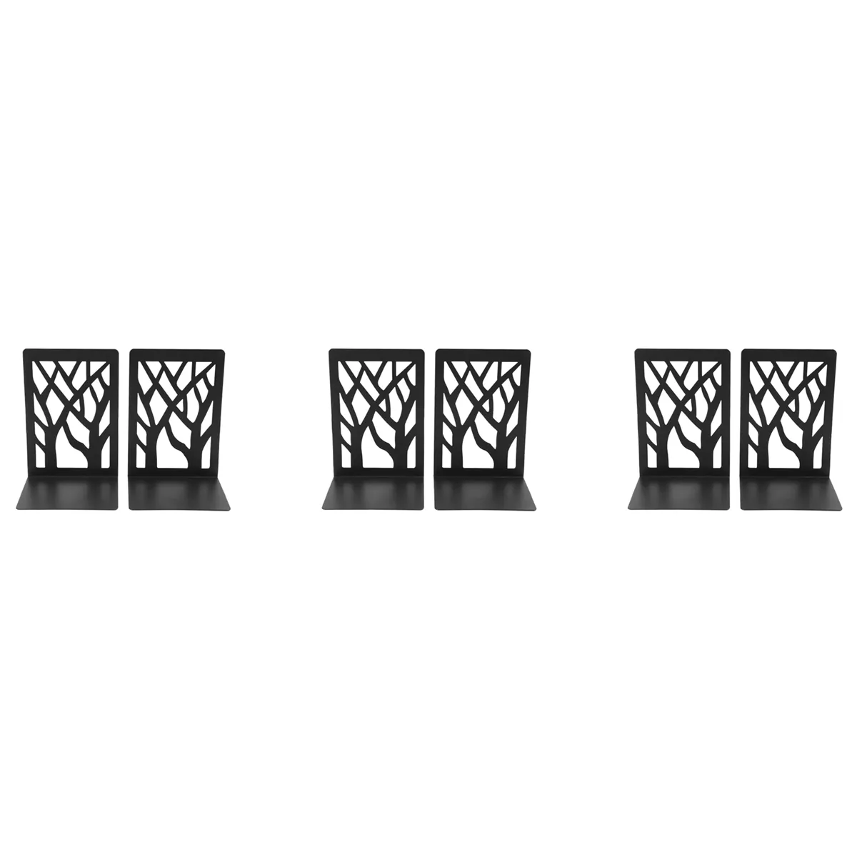 Book Ends for Heavy Books Home Decorative Metal Black 1 Pair