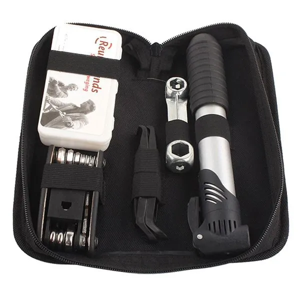 Bicycle Repair Tool Bag, Air Pump, Tire Repair Bar, Outdoor Tools