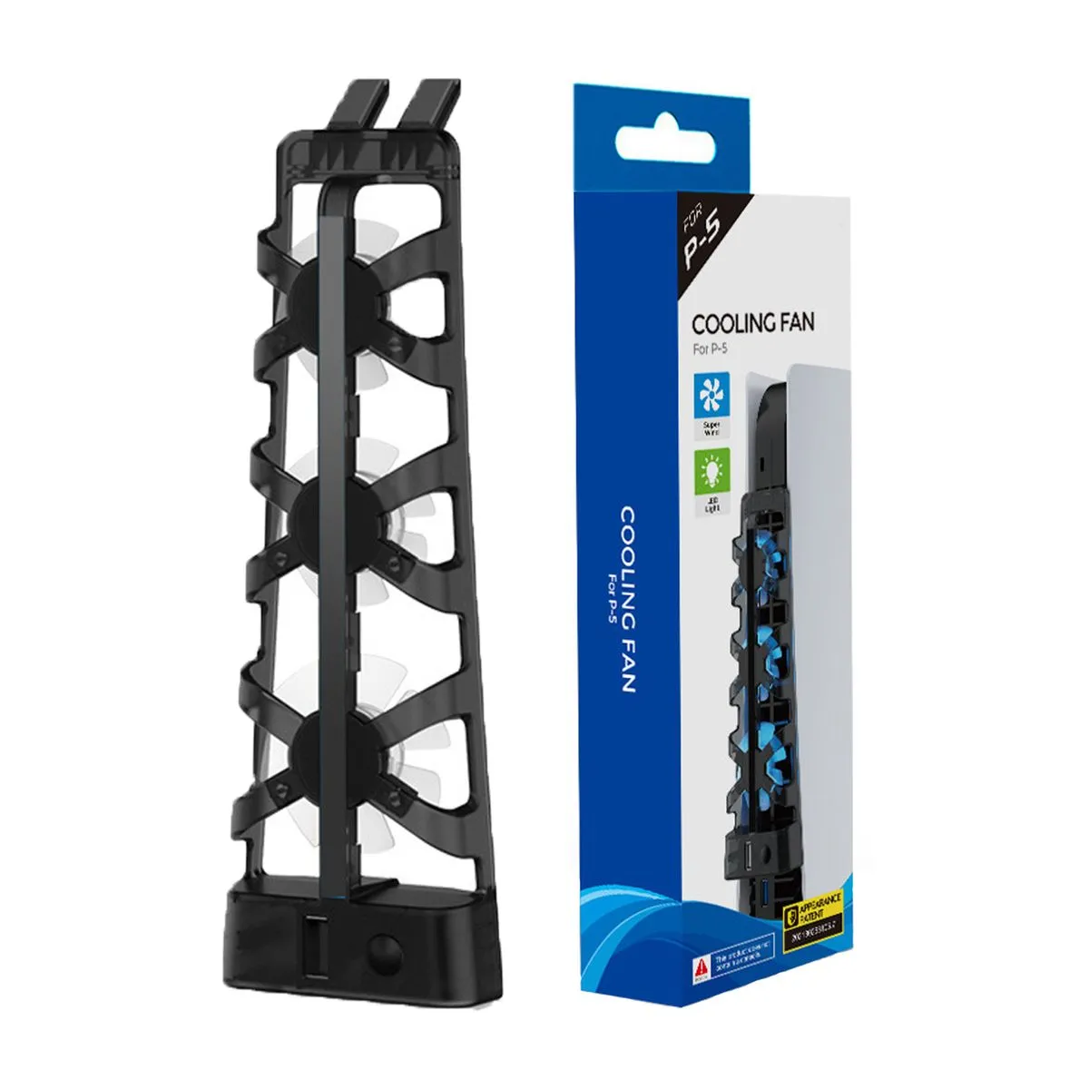 Cooling Fans Compatible with PS5 Discs Edition and Digital Edition - Black
