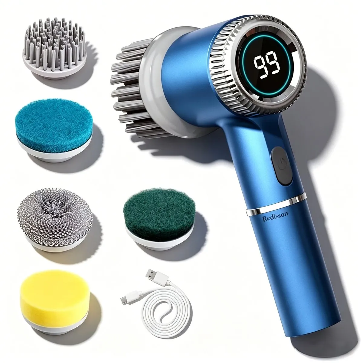 Redisson Cordless Cleaning Electric Brush 6 Head Spin Rotary Floor Scrubber