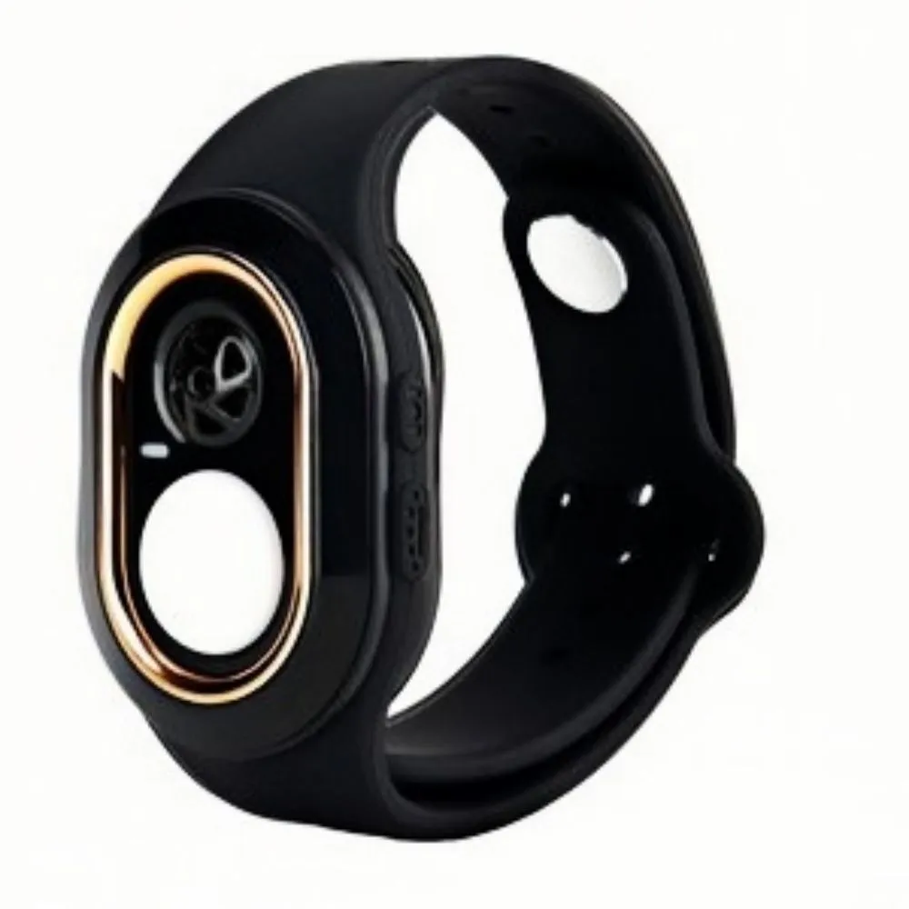 Ultrasonic Mosquito Repellent Bracelet - Black