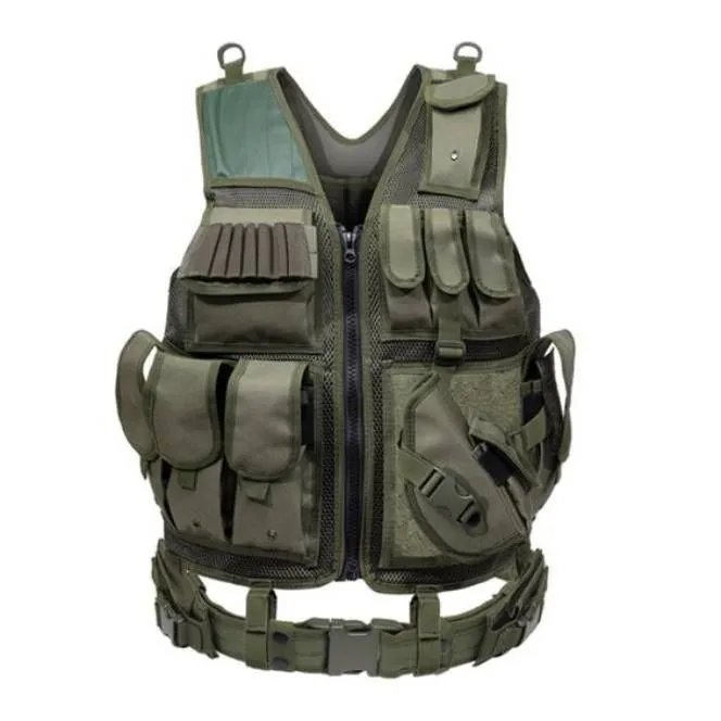 Outdoor Adventure Tactical Airsoft and Paintball Vest - Green